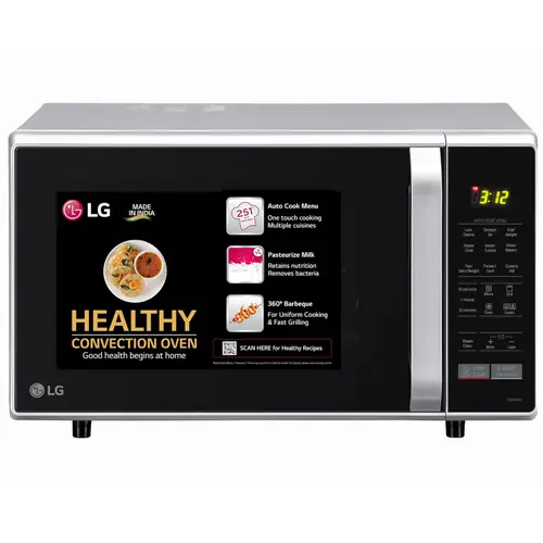 LG 28 Litres Convection Microwave Oven | 251 Auto Cook Menus | Diet Fry | Quartz Heater (MC2846SL, Silver)