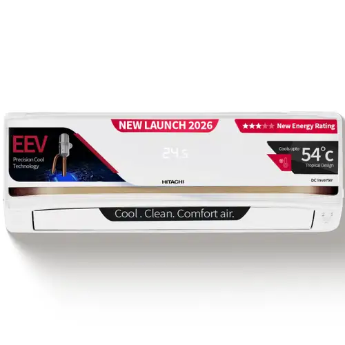 Hitachi 1.5 Ton 3 Star Inverter Split AC | 100% Copper Condenser | Smart View Display (RAS.D318PCD3ST, 2026 Model - New BEE Rating) White