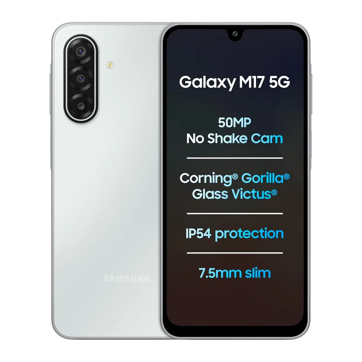 Samsung Galaxy M17 5G (Moonlight Silver, 8GB RAM, 128GB Storage)